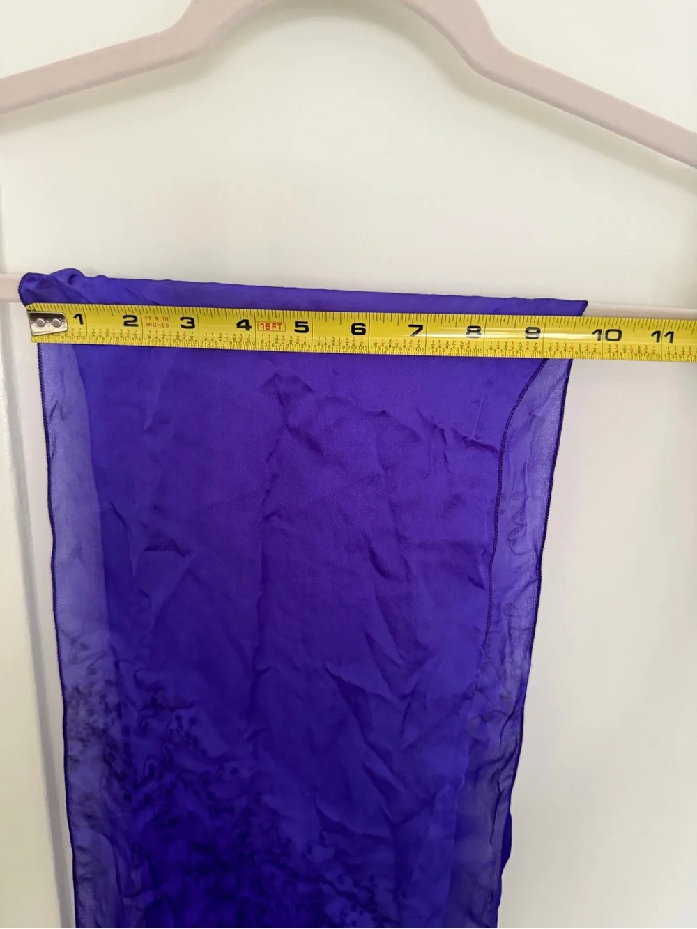 Silk Hand-dyed Sheer Purple Scarf